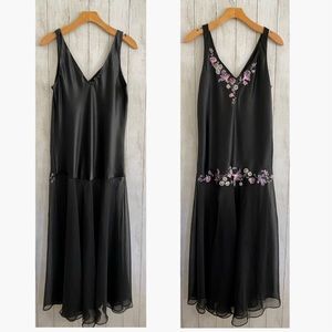 NWOT Vintage Fantasies By Morgan Taylor Satin Maxi Nightgown